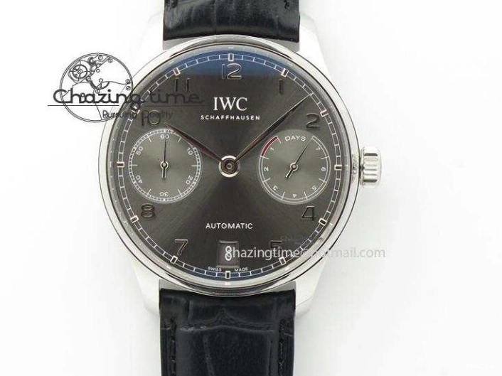 MIROTIME 1227 ZeroBulk Portuguese IW5444 SS Blue Dial On Blue Leather Strap A 7255